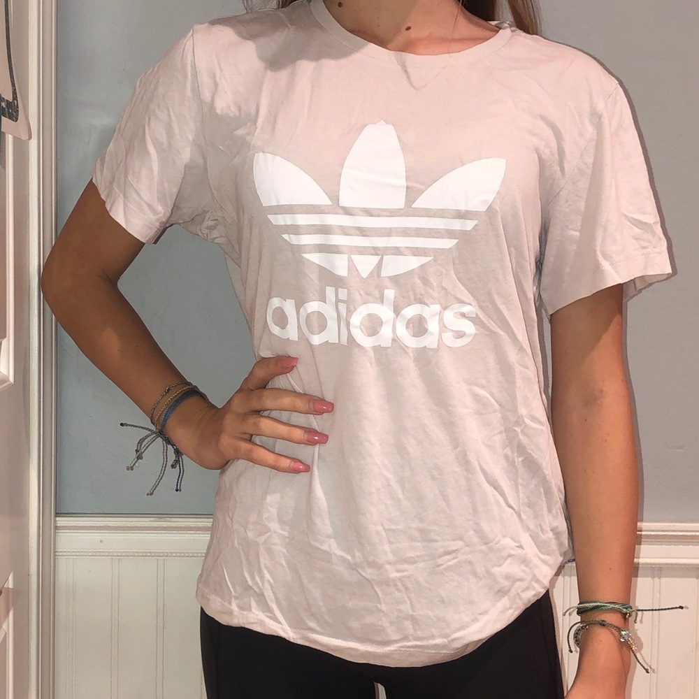 light pink adidas tee
